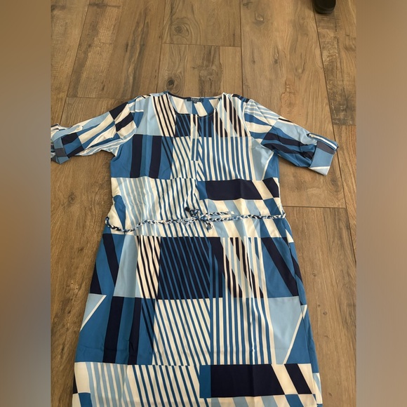 Kelly by clinton kelly blue and white stripe scarf stripe style NWT - Picture 2 of 8